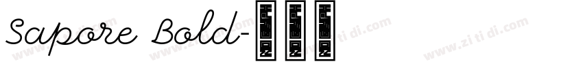 Sapore Bold字体转换